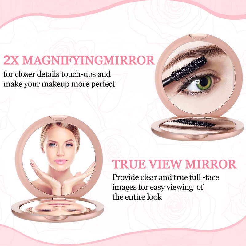 Tatuo 24 Set Sometimes You Forget Your Beautiful Compact Mirror Bulk for Women, Inspirational Appreciation Gifts, Pocket Makeup Mirrors for OT Month Valentine Galentine's Day Bridal Party Souvenir