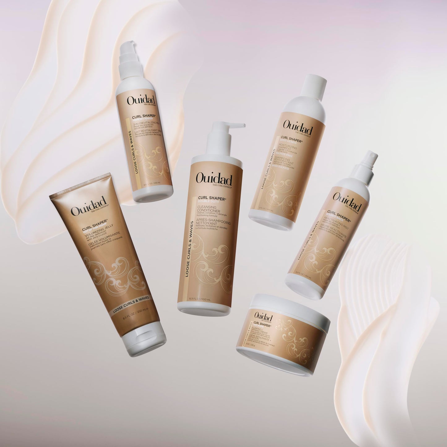 Ouidad Curl Shaper Take Shape Plumping Defining Cream 8oz | Volumizing Styling Formula for Loose Waves Medium Thick Hair | Lightweight Frizz Control Enhancer Soft Hold Texture Booster