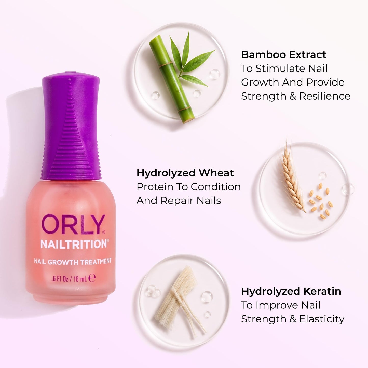 ORLY Nailtrition Nail Growth Treatment | Enhances Growth | Repairs Weak Nails | Improves Nail Health By Reducing Splits, Chips, Cracks (0.6fl oz)