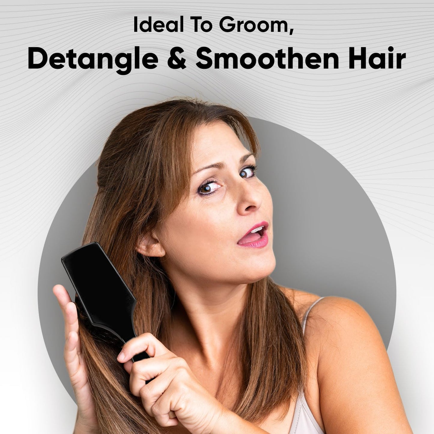 Vega Mini Paddle Brush - Lightweight Detangling Hair Tool for Smooth, Shiny Hair