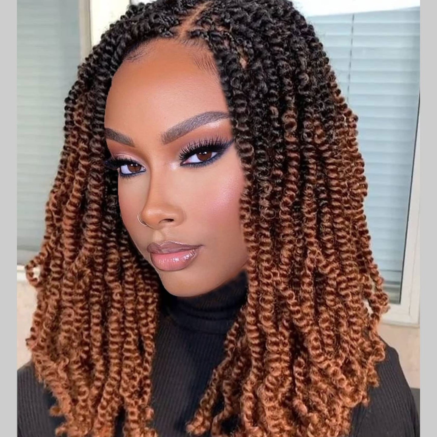 6 Packs Spring Twist Braiding Hair Spring Twists Twist Hair Synthetic Fiber Fluffy Twist Crochet Braids Low Temperature Twist Crochet Hair for Women Braiding Hair(8inch,T1B/4/30)