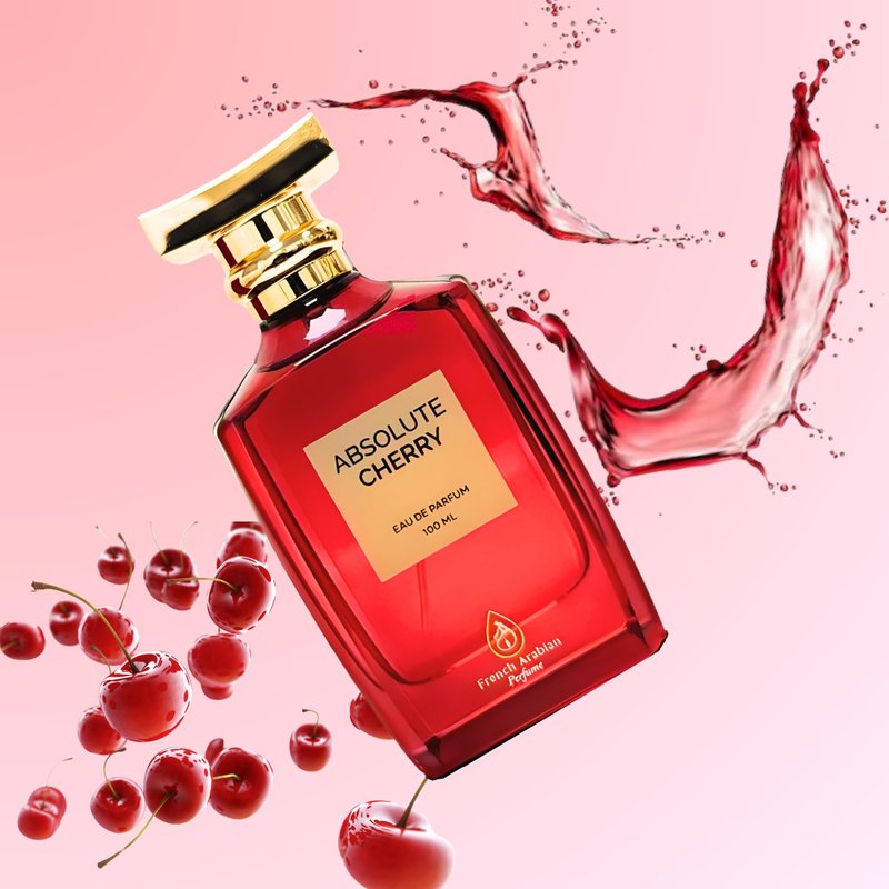 French Arabian Perfumes Absolute Cherry 100ml - Amber Floral Lost Cherries Fragrance - Aroma of Black Cherry Tonka Bean Sandalwood Vanilla Perfume Spray