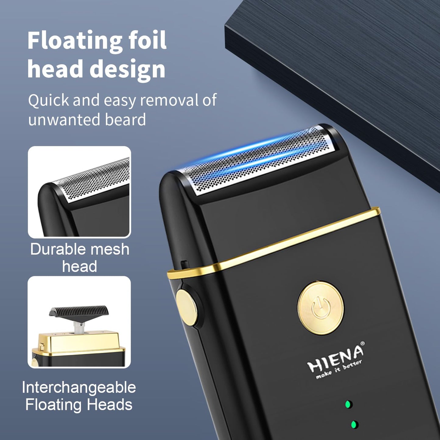 HIENA PRO Hair Clippers for Men Professional, Cordless Barber Kit with Electric Hair Clipper & T-Blade Beard Trimmer Foil Shaver, Men's Hair Cutting Kit