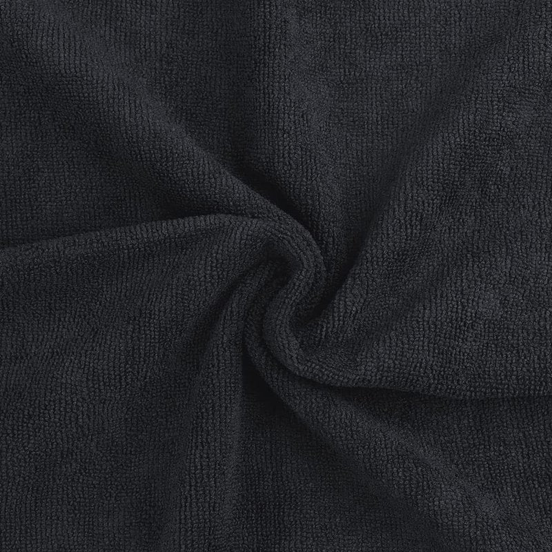 Orighty Black Salon Towel, Pack of 24 (Not Bleach Proof, 16 x 29 Inches) Super Soft and Absorbent Microfiber Hair Salon Towels for Salons, Hand, Gym, Bath, Spa and Home Hair Care