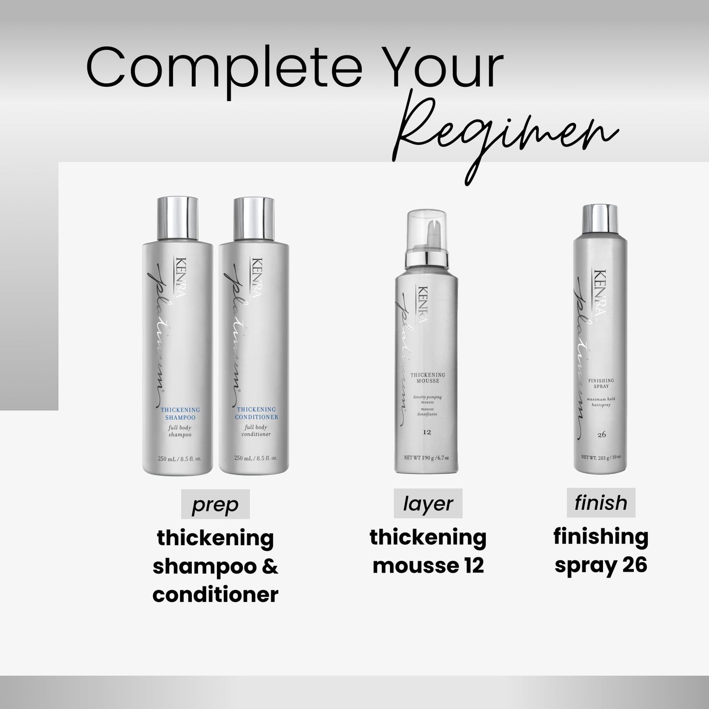 Kenra Professional Platinum Thickening Shampoo | Provides Nourishment & Delivers Shine | Increases Thickness & Volume | Body & Fullness | Protects Against Humidity | All Hair Types | 8.5 fl. Oz