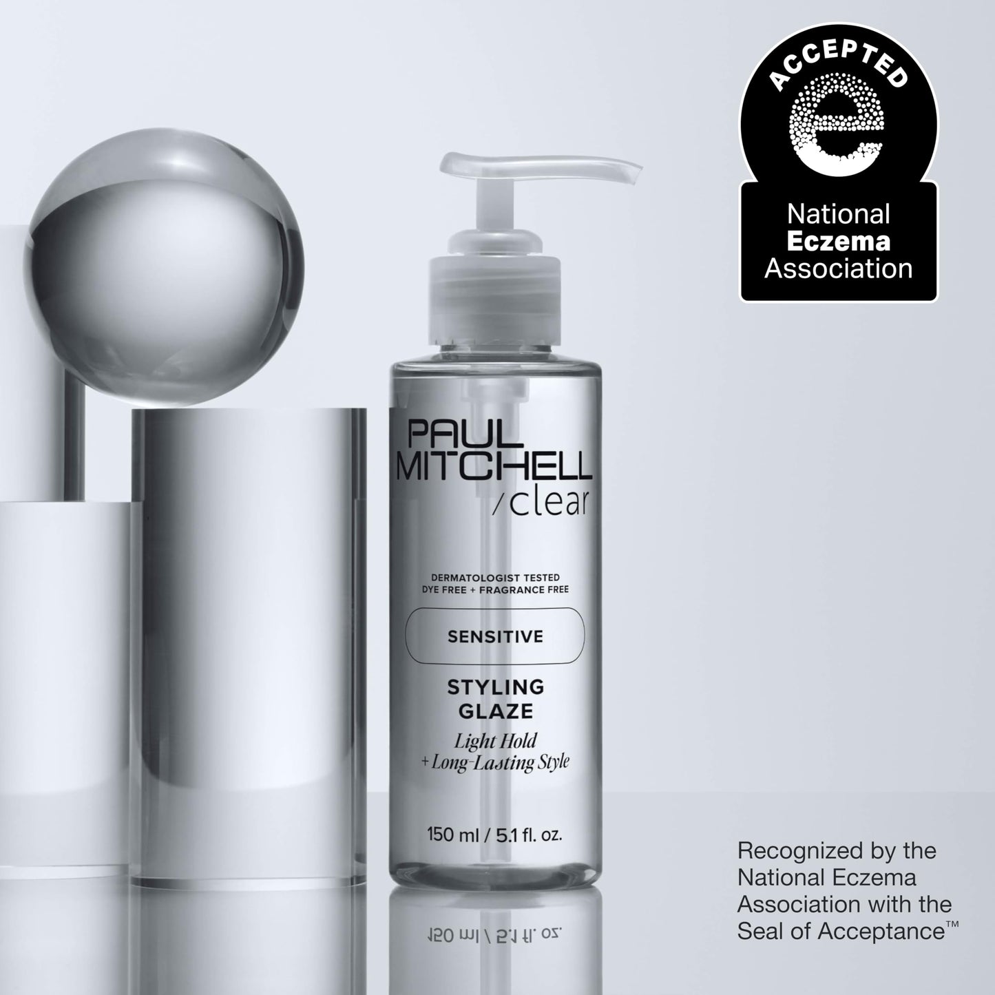 Paul Mitchell Clear Styling Glaze, Fragrance Free, For Sensitive Scalp + Skin, 5.1 fl. oz