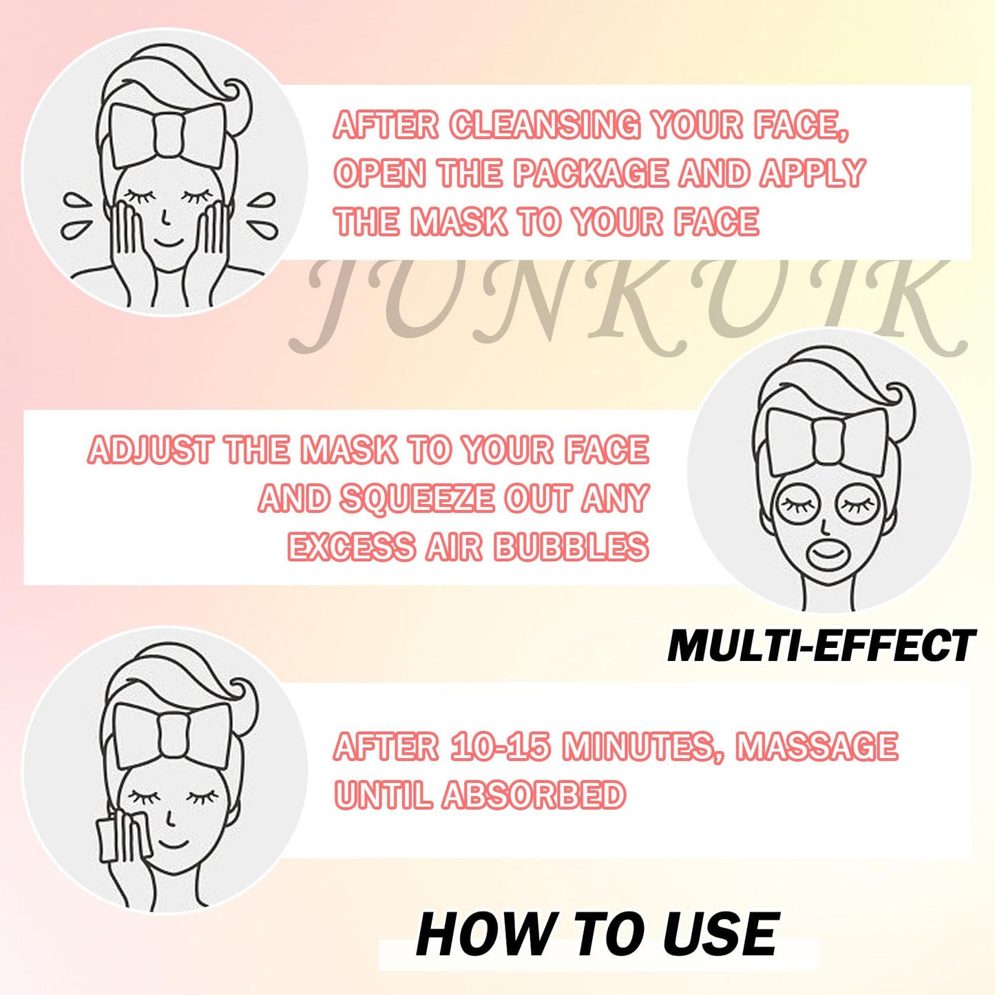 JunKuJK 10PCS Hydrating Facial Sheet Mask,Moisturizing Face Masks Skincare Gift Set,Brighten Long Lasting Face Mask Skin Care & Facial Mask Kit for All Skin Types