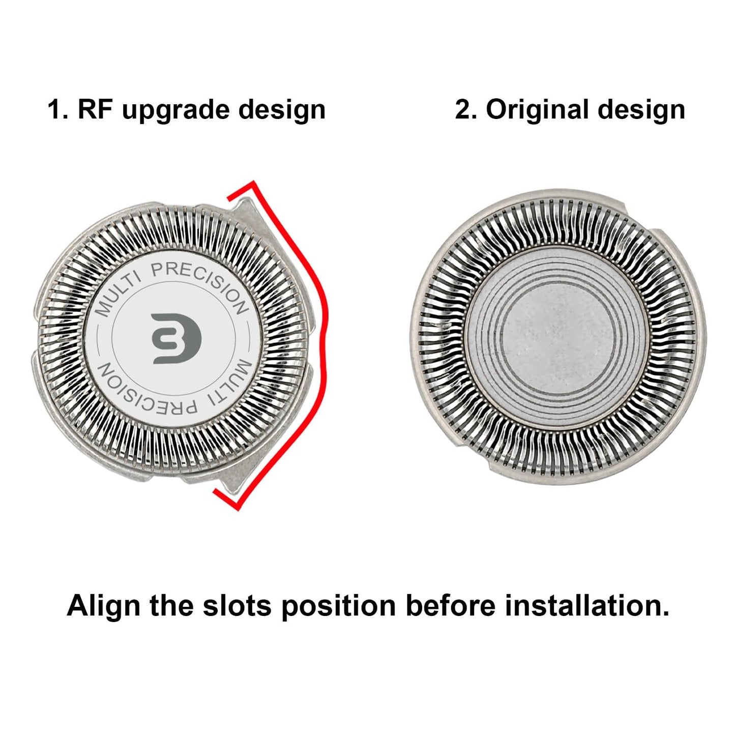 SH30 Replacement Heads Compatible with Philips Shavers Series 1000, 2000 And 3000, Replacement Blades for Norelco 3000 with 6pcs Blades And 1pcs Retaining Ring