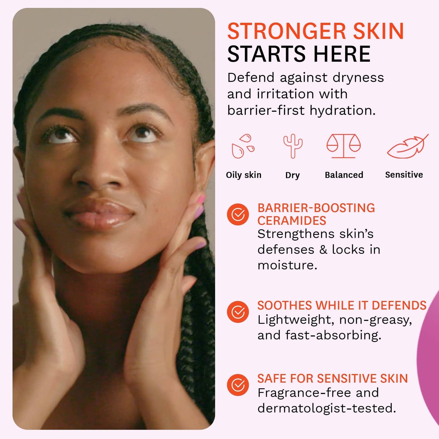 Fig.1 Ceramide Face Moisturizer for Women | Hydrating Daily Facial Moisturizer with Peptides, Hyaluronic Acid & Squalane | Lightweight, Non-Comedogenic, Fragrance-Free, Refillable – 1.7 fl oz