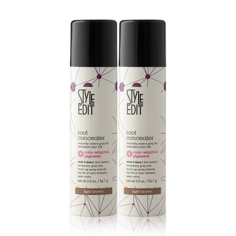 Style Edit Root Touch Up Spray | Temporary Hair Color for Gray Roots and Thinning Hair | Salon-Quality, Transfer-Resistant Hair Concealer | Light Brown, 2 oz