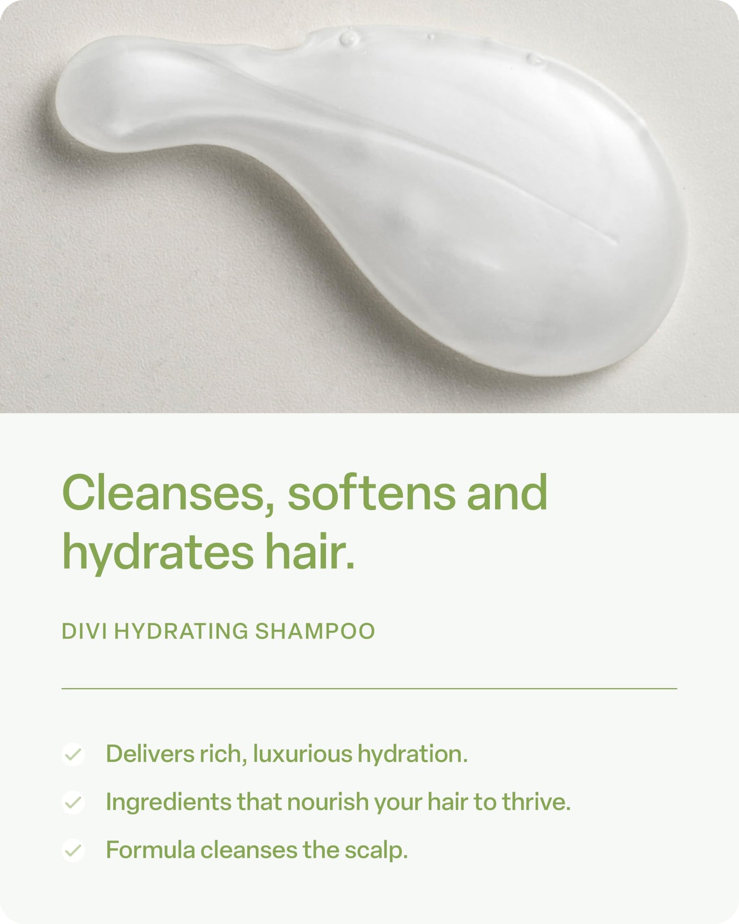 Divi Hydrating Shampoo for Women and Men - Gently Cleanses and Removes Scalp Buildup - Hydrates, Strengthens, and Nourishes Hair - Vegan, Cruelty-Free, Paraben-Free, 12 Fl Oz