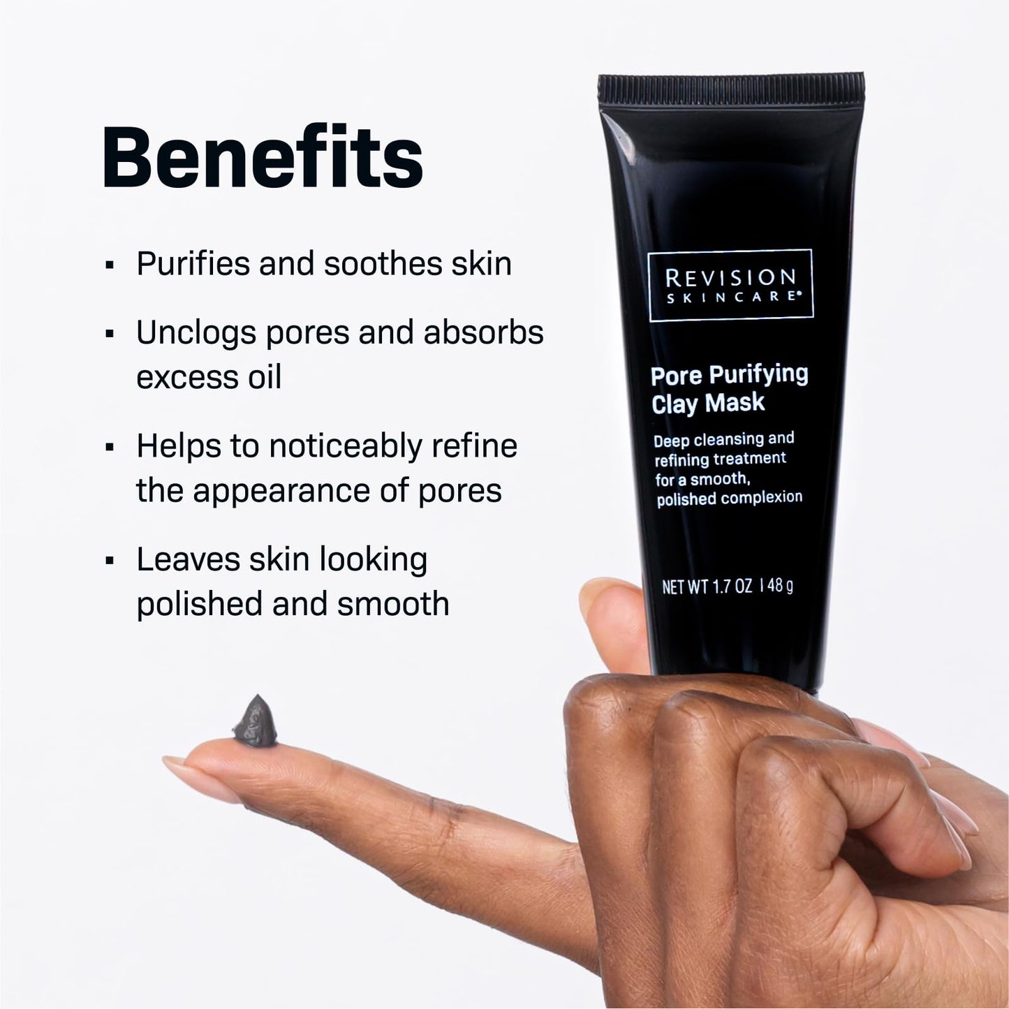 Revision Skincare Pore Purifying Clay Mask, Pore Cleanser with Salicylic Acid for Polished, Smooth Skin, 3 oz