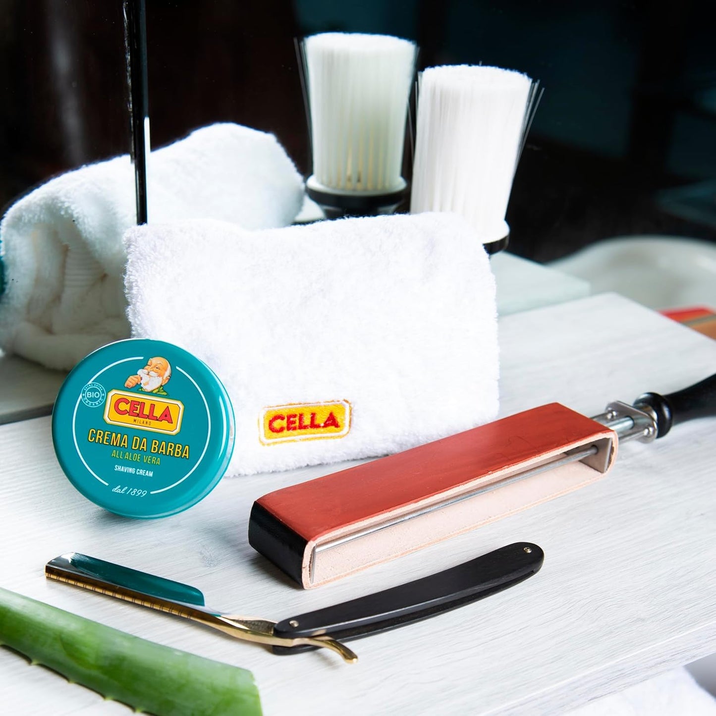 Cella Milano Aloe Vera Shaving Cream Soap, 150 g Tub