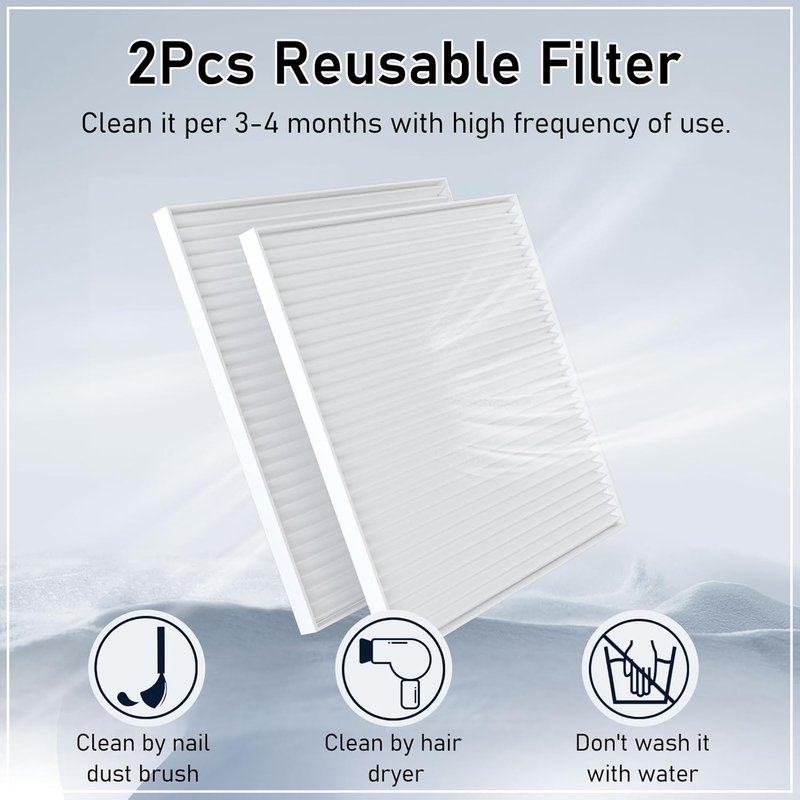 Nail Dust Collector - Professional Rechargeable Vacuum Fan for Nail Techs | Includes 2 Reusable Filters