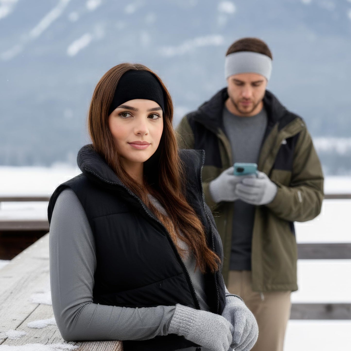 Avantic Baby Alpaca Wool Headband – Lightweight Winter Ear Warmer for Running, Skiing & Cold Weather