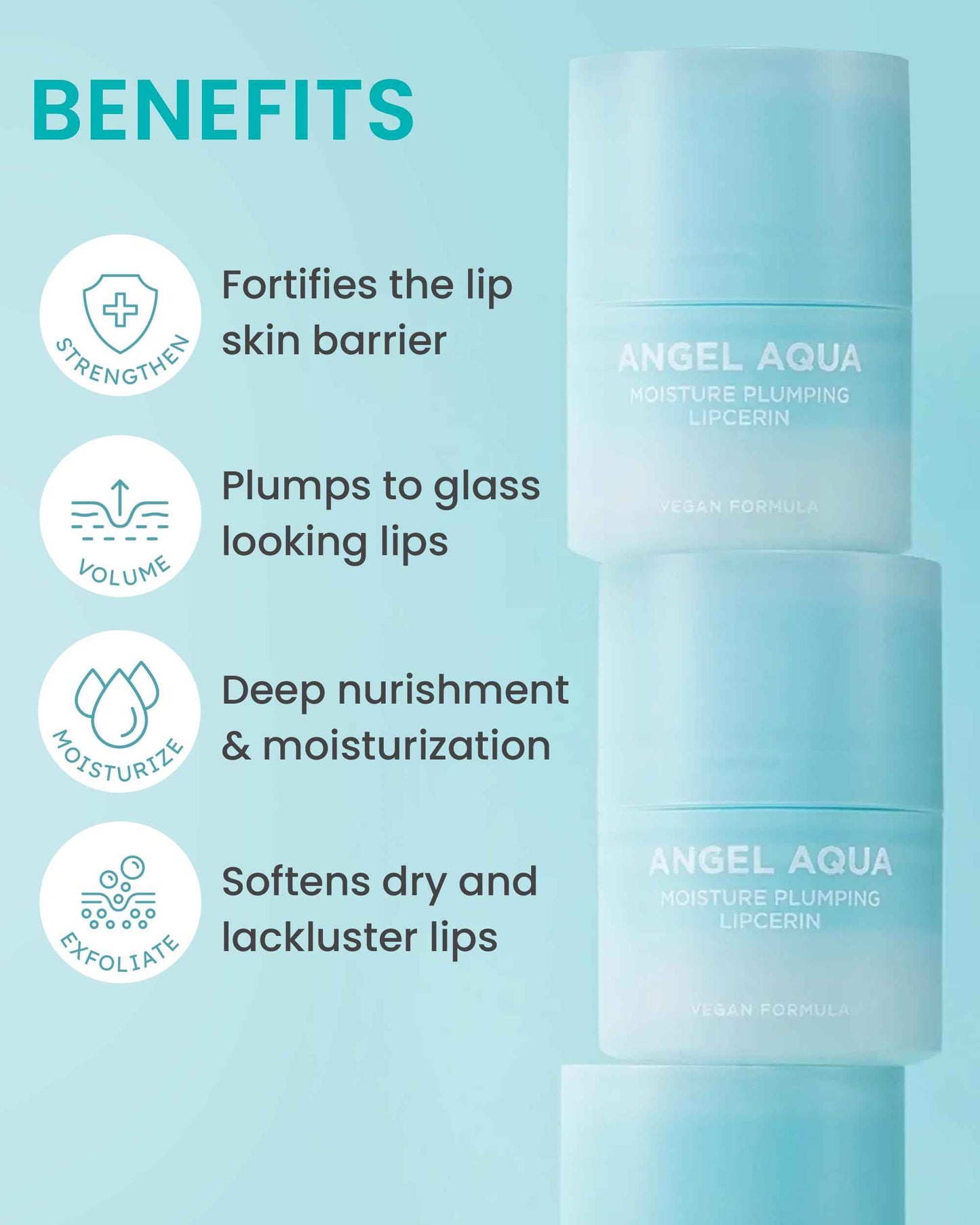 BEYOND Plumping Lipcerin (0.5fl oz) - Dewy Hydrating Lip Care Balm. Overnight Sleeping Mask for Dry, Chapped Lips. Vegan Formula with Collagen, Hyaluronic Acid, Peptides.