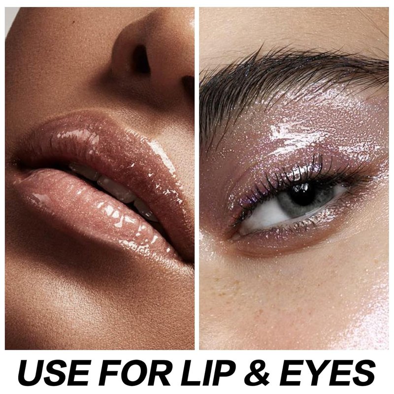 High Shine Glitter Lip Gloss - Hydrating, Non-Sticky Formula for Fuller Lips | PK04 Lollipop