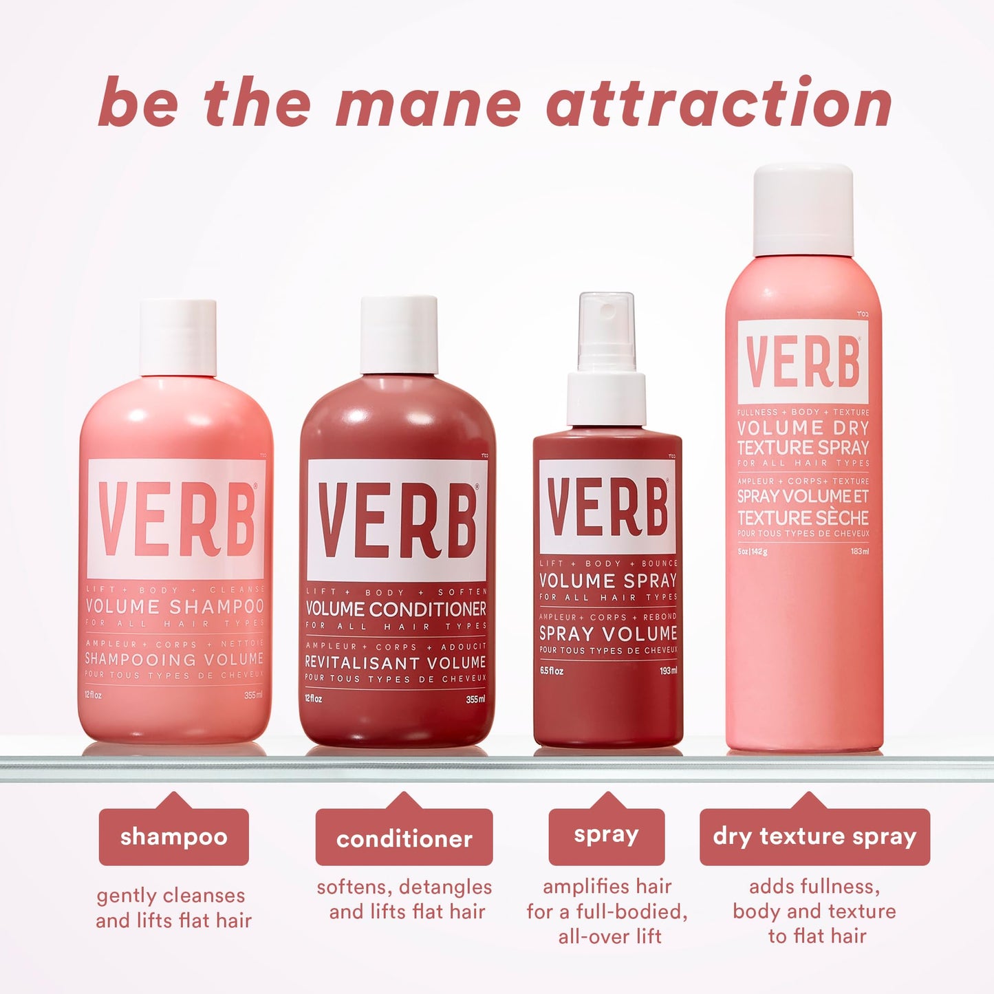 VERB Volume Shampoo 32 fl oz- Gently Cleanses, Lifts Flat Hair + Adds Volume - Sulfate, Paraben and Gluten Free