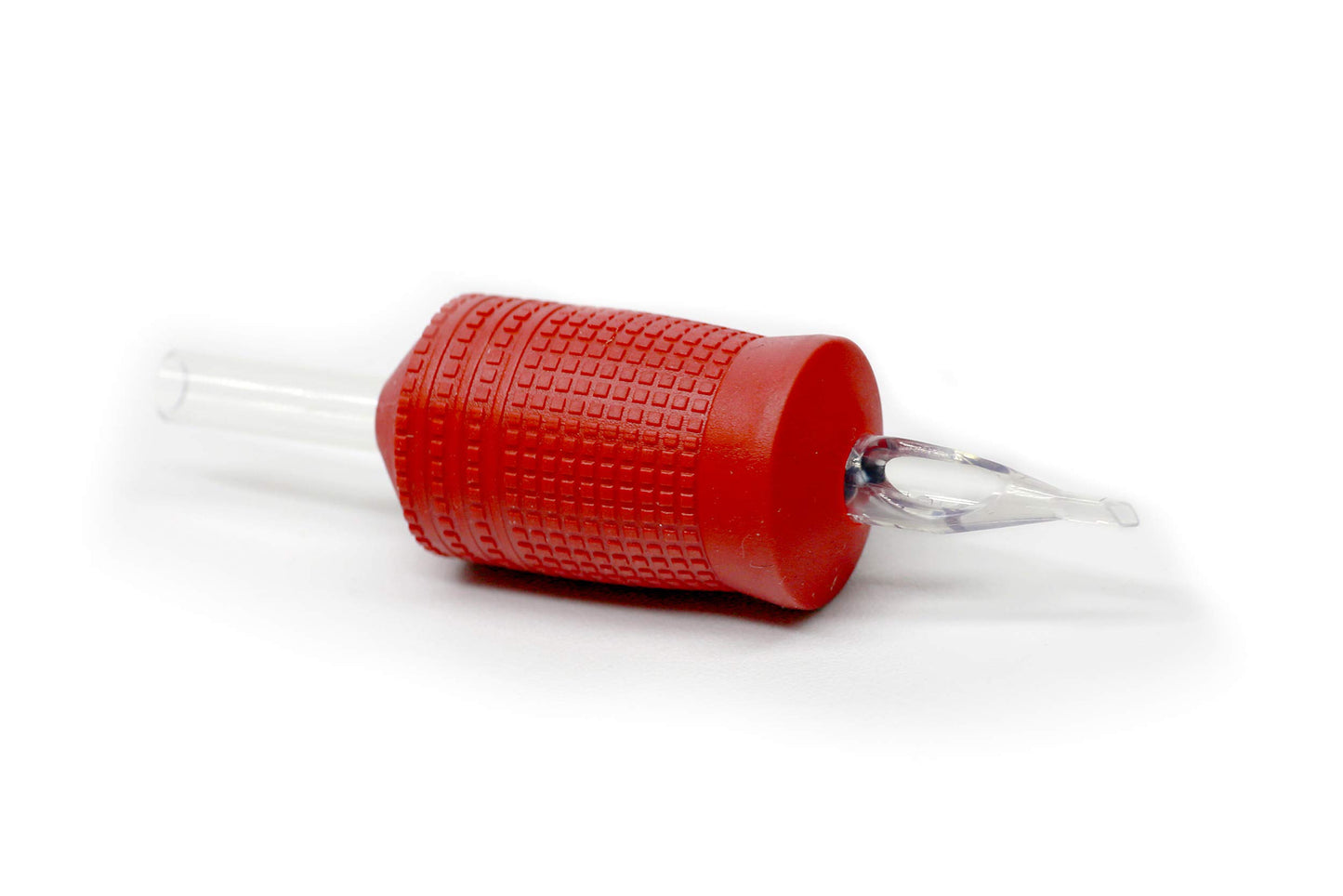 BEZTAT 25mm (1 Inch) Ultra Premium Clear Disposable Tubes w/Red Soft Silicone Grip- 20 Pack, Closed Flat Tip (13FT)