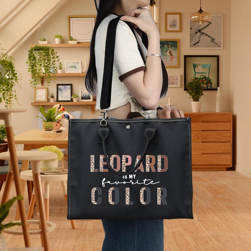 BWWKTOP Leopard Lovers Cosmetic Makeup Bag Leopard Fans Gifts Is My Favorite Color Zipper Pouch Bag For Women Girls (LEOPARD BG)