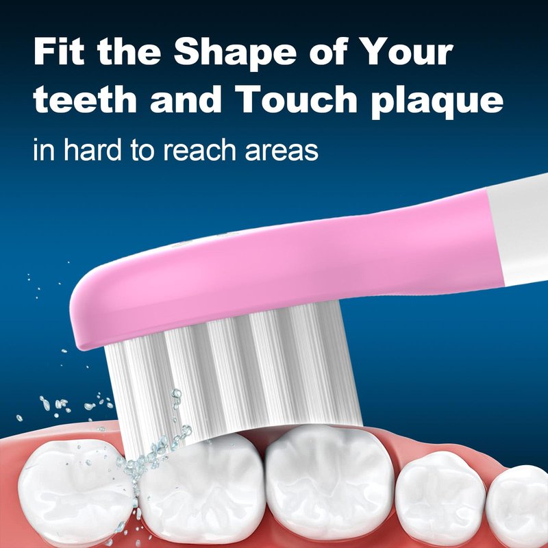 CILGEWH Kids Replacement Toothbrush Heads 10 Pack for Philips Sonicare Electric Toothbrush Soft Brush Head for Child 3-7 for Boy Girl,Pink