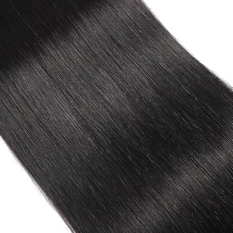 30 32 34 Inch Straight Bundle Color #1B Human Hair Bundles 8A Grade Peruvian Unprocessed Virgin Hair Natural Black Straight Bundles