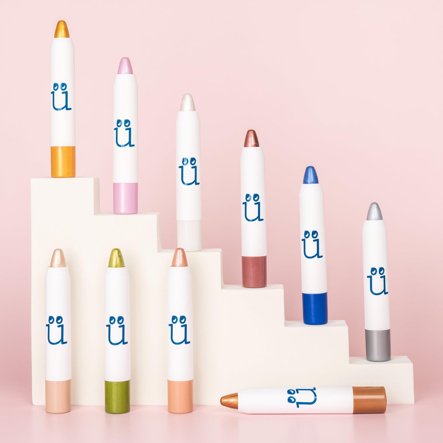 M2U NYC Ultra Creamy Eye Shadow Stick – (Champagne) Shimmer Cream Eyeshadow Pencil Crayon - Moisturizing Eye Brightener Stick & Highlighter – Long Lasting, Smudge Proof, Buildable Lightweight Formula