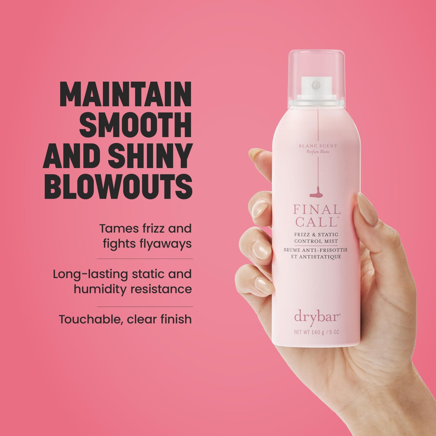 Drybar Final Call Frizz & Static Control Mist, Blanc Scent, Jumbo 10 oz