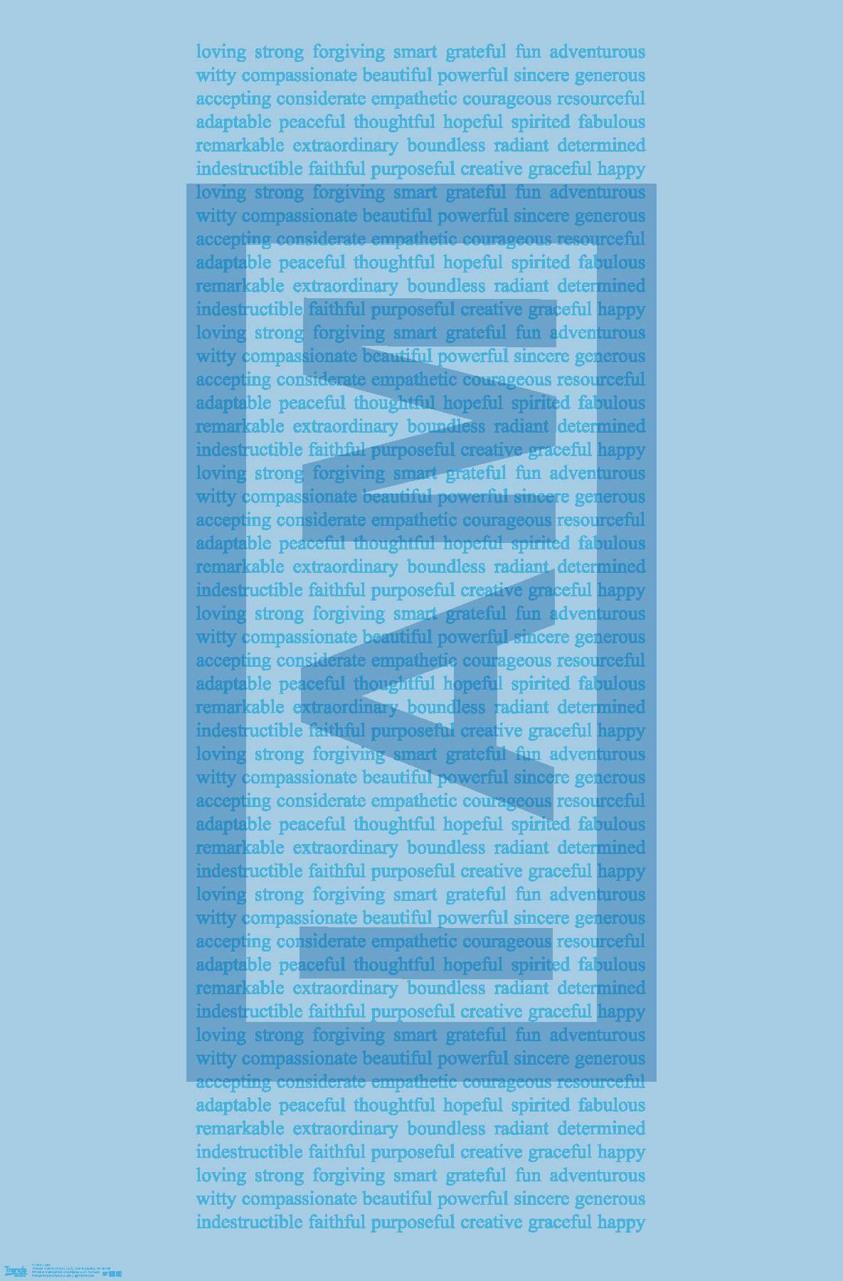 Trends International I Am - Text Wall Poster, 22.375" x 34", Unframed Version