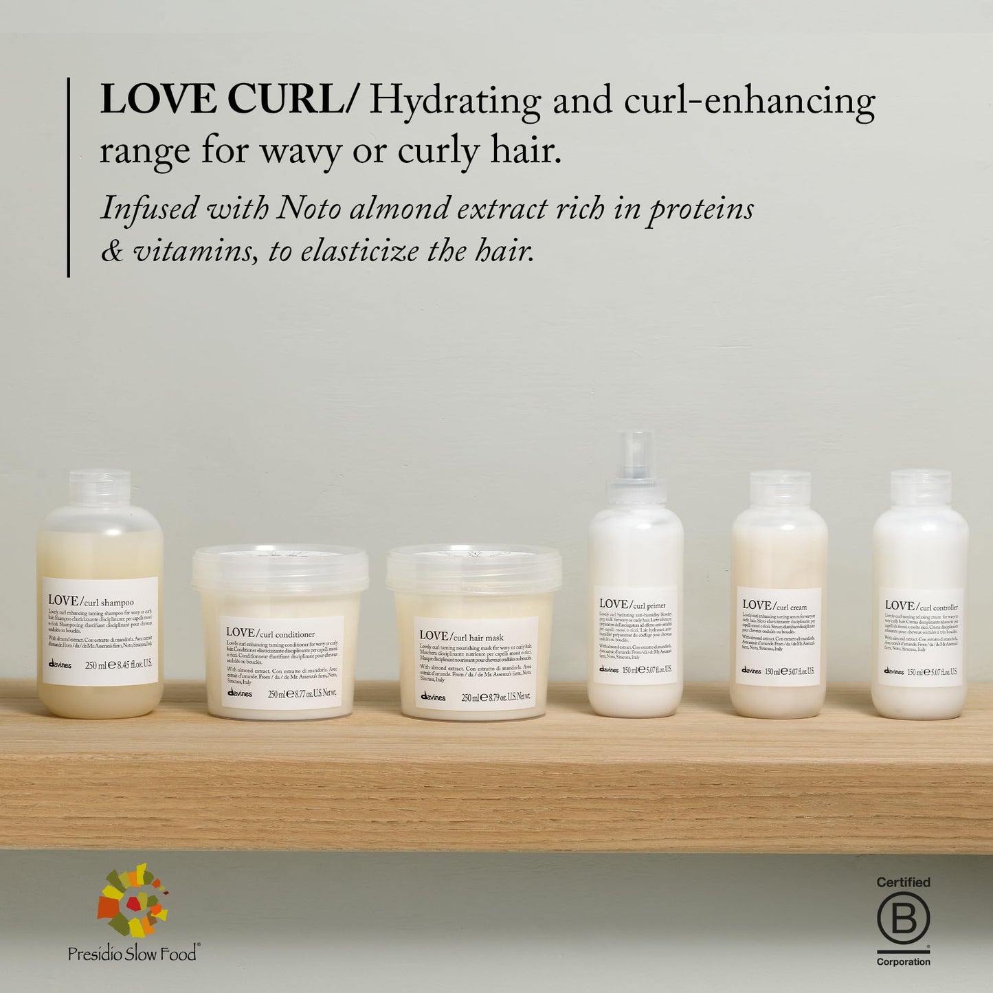 Davines LOVE Curl Revitalizer, Elasticizing Refresh Spray for Wavy and Curly Hair - Strong Anti-Frizz Control to Boost Vitality & Elasticity Between Shampoos with Almond Extract, 8.45 Fl Oz