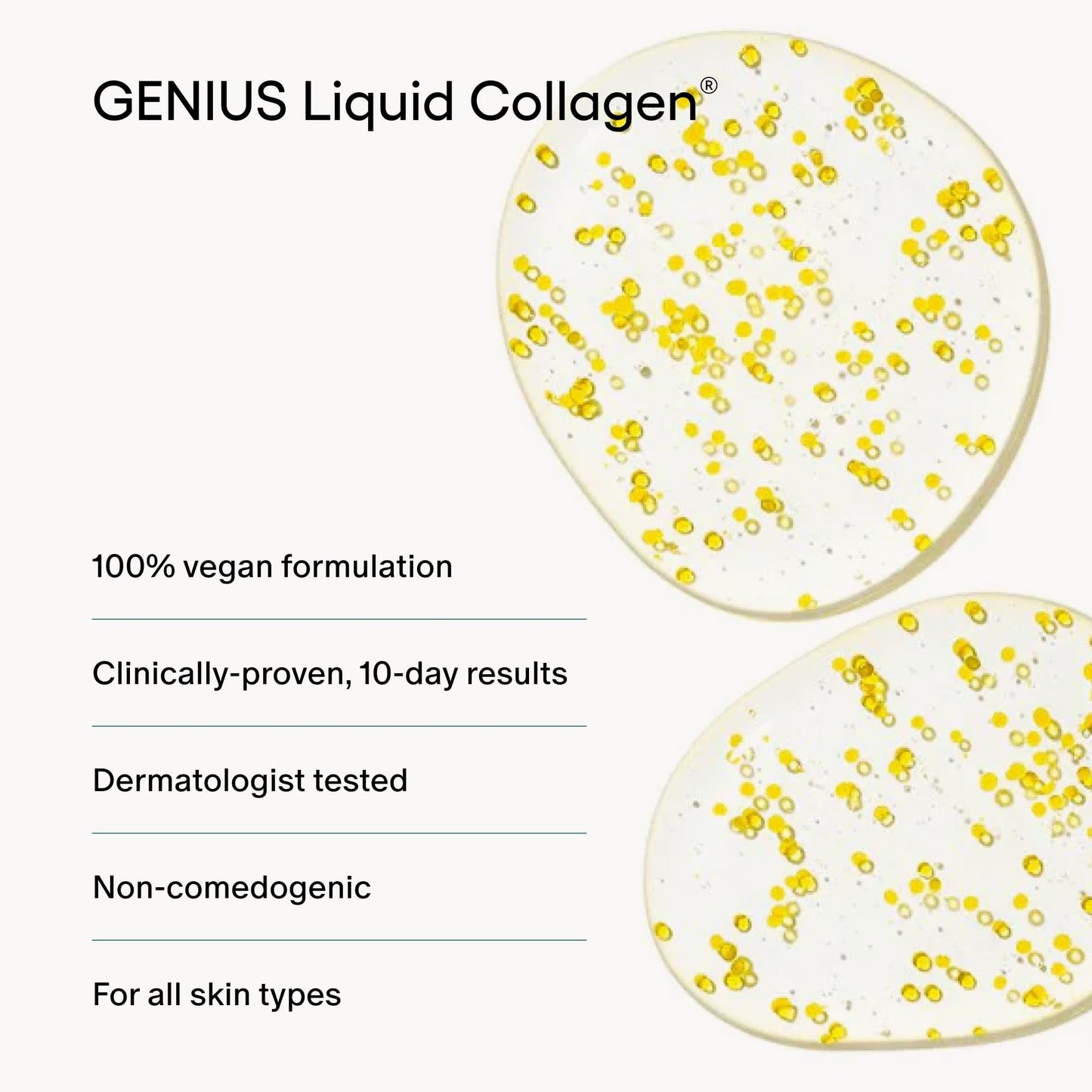 Algenist GENIUS Liquid Collagen Serum - Firming & Hydrating Vegan Face Serum with Alguronic Acid + Vitamin E - Helps Visibly Minimize Fine Lines + Wrinkles & Improve Elasticity (2 oz)