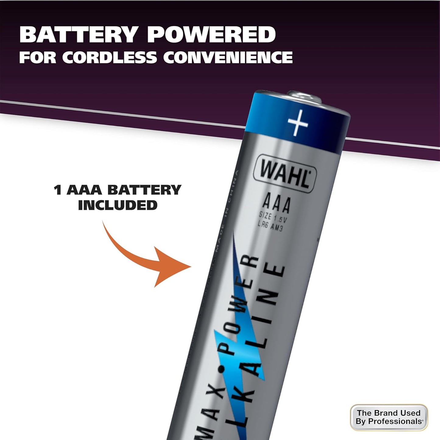 Wahl Female Battery Pen Trimmer - Rinseable Blades for Eyebrows & Facial Hair | Hygienic Grooming Model 5640-100
