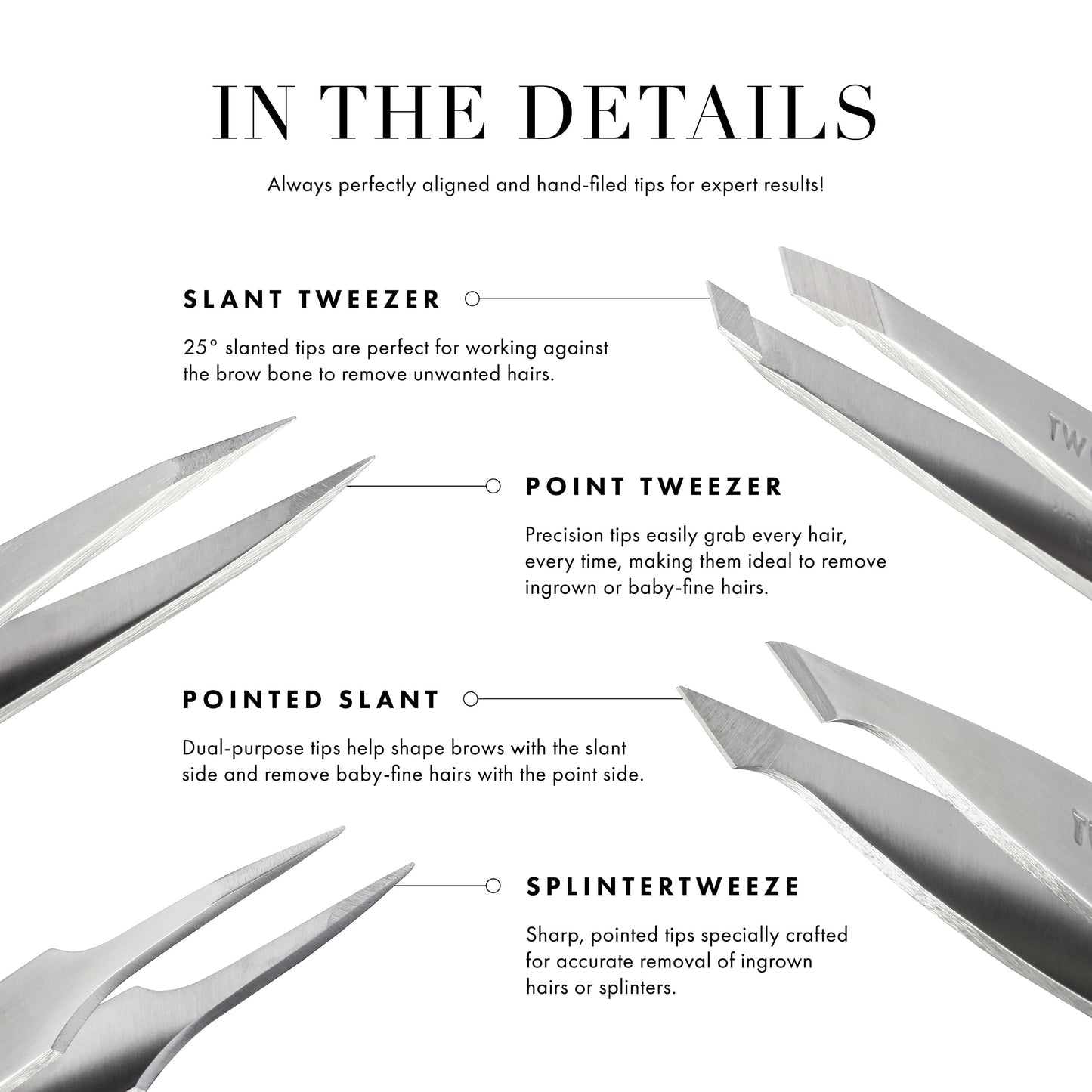 Tweezerman Slant Tweezer – Tweezerman Tweezers for Eyebrows, Midnight Sky