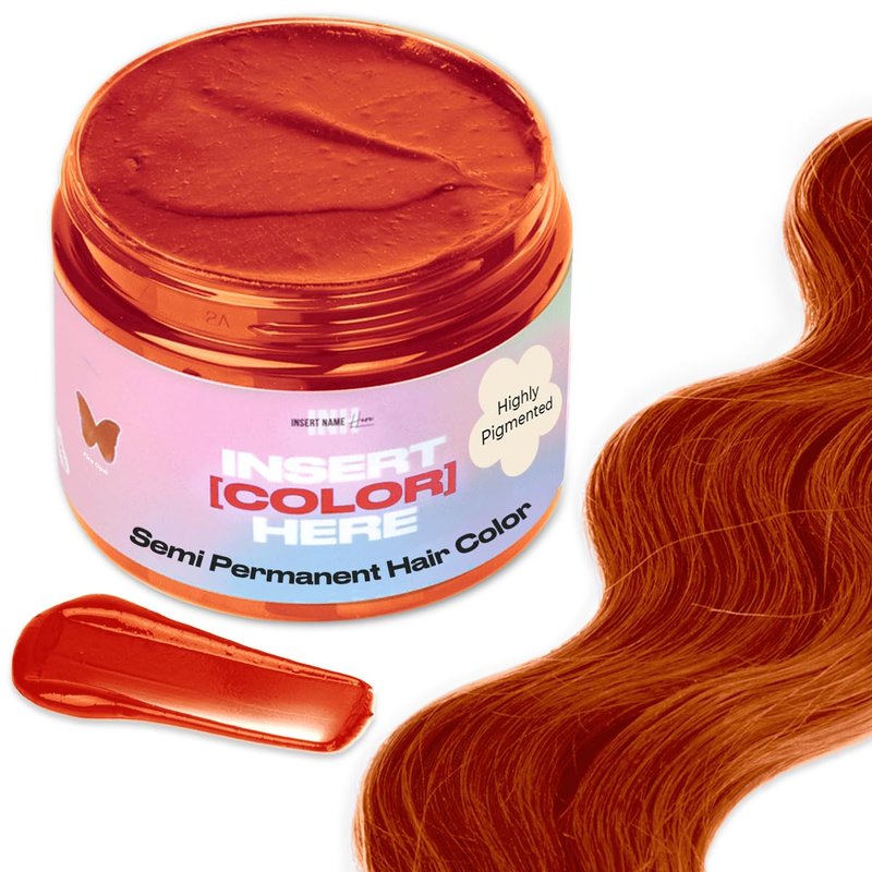 INH Semi Permanent Hair Color - Orange Hair Dye | Vegan, Ammonia & Sulfate Free | 6oz Color Depositing Conditioner