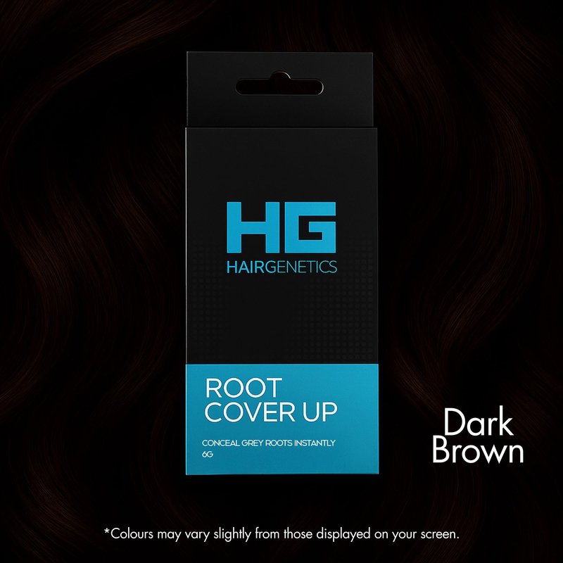 Hair Genetics Root Cover Up Hide Your Grey Hairs Roots NEW Mineral Powder Technology Natural looking Results in Seconds Root Touch Up Powder (Dark Brown)