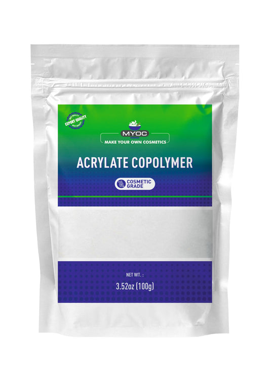 MYOC Acrylates Copolymer Powder (100 g / 3.38 oz) - Cosmetic Grade Thickener & Film-Forming Agent for Gels Creams Hair & Skin Formulations