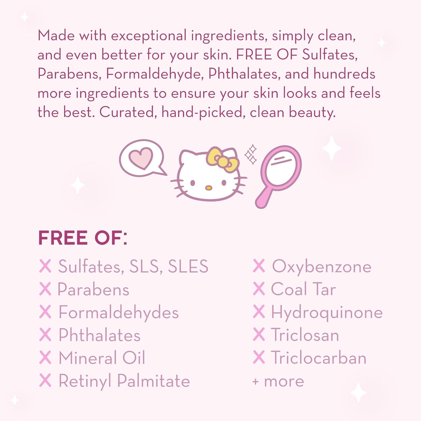 Hello Kitty Pink Water Crème - Hydrating Klean Beauty Moisturizer | 250ml (6.5 Fl Oz)