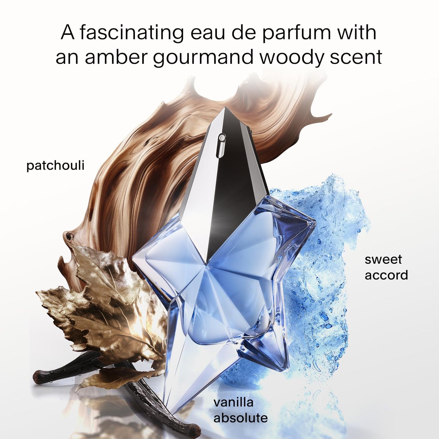 Mugler Angel Eau de Parfum | Women's Ambery & Woody Fragrance with Bergamot, Praline & Patchouli - Long Lasting 3.4 oz