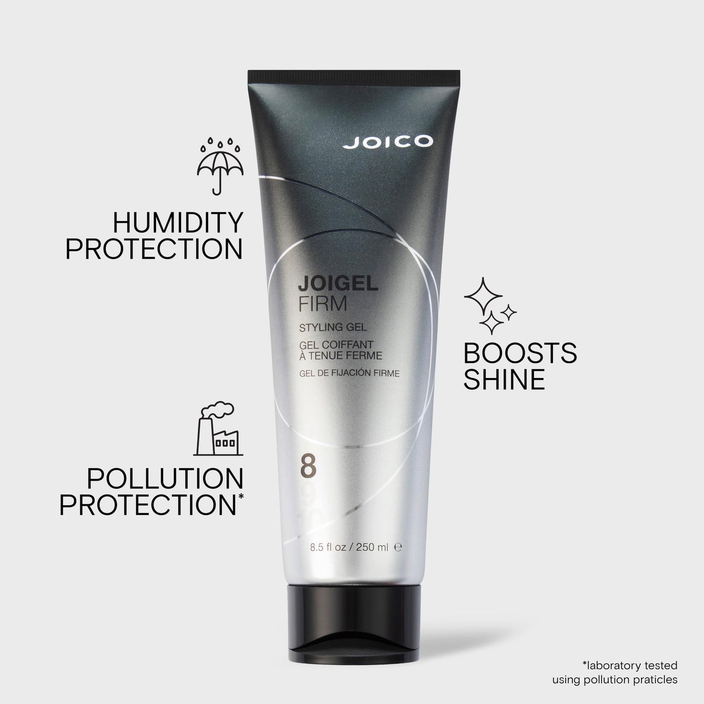 Joico JoiGel Firm Styling Gel | For Most Hair Types | Add Body and Volume | Lock In Moisture & Boost Shine | Thermal Heat & Humidity Protection | Protect Against Pollution | 8.5 Fl Oz
