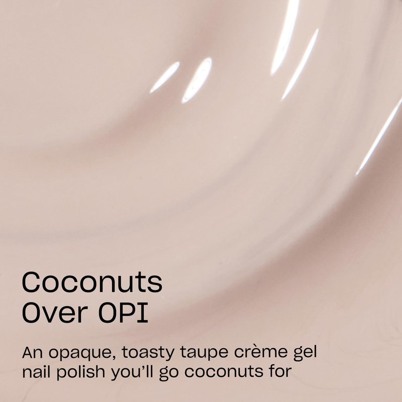 OPI GelColor Coconuts Over OPI | Opaque Neutral Sandy Nude Crème LED Cure Gel Nail Polish | Salon-Quality Shine, Long-Lasting Wear | 0.5 Fl Oz