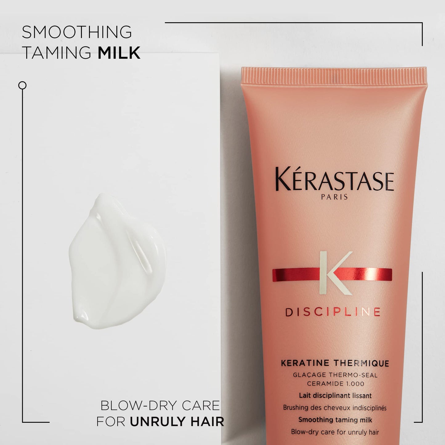 KERASTASE Discipline Keratine Thermique - Smoothing Leave In Treatment, Reduces Frizz and Tames Flyaways, Protects Against Heat Damage, Adds Shine and Smooths Imperfections