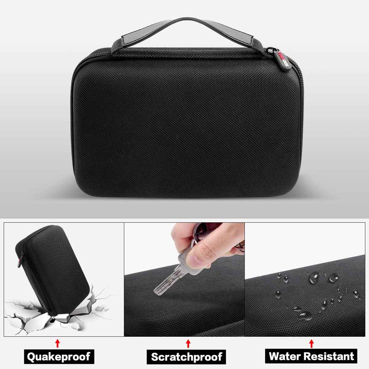 Case for Hatteker/for oneisall/for Ufree/for Novah Hair Clipper, Beard Trimmer Organizer Storage for Men Hair Cutting Kit Precision Shaver, with Inner Net Bag for Grooming Kit (Case Only)