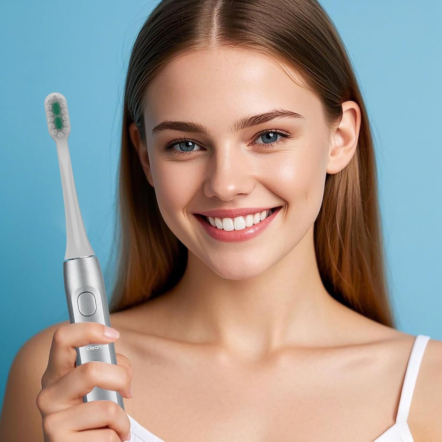 Replacement Brush Heads for AquaSonic Icon Electric Toothbrush - 10 Pack | Stone Color