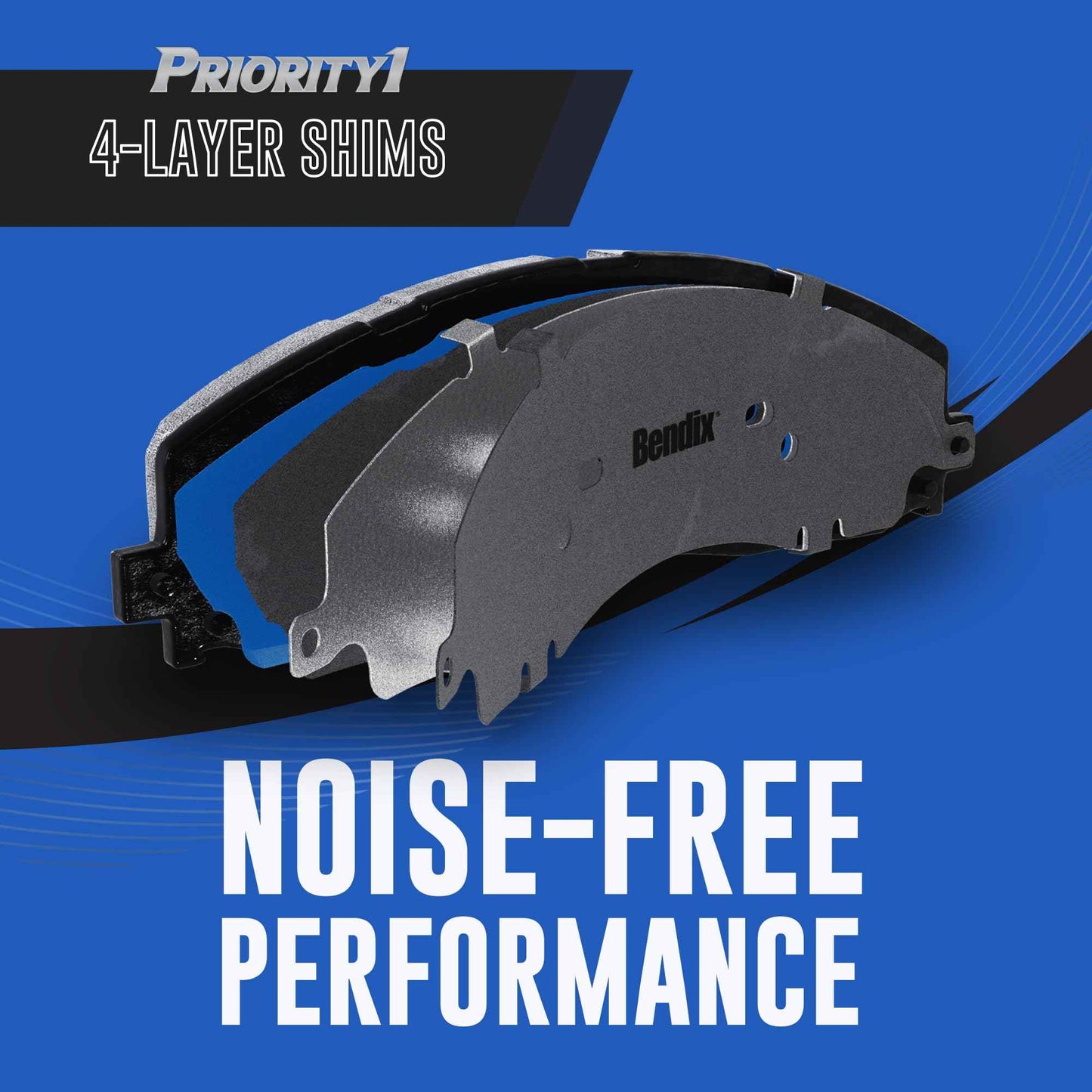 Bendix Premium Copper Free CFC1744 Ceramic Brake Pad (with Installation Hardware Rear)