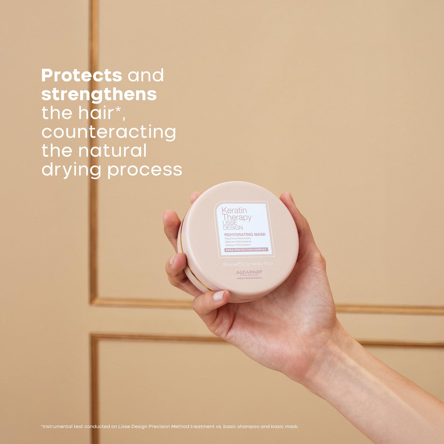 Alfaparf Milano Lisse Design Keratin Therapy Rehydrating Hair Mask - Post Keratin Treatment Deep Conditioning Hair Mask for Frizz Control & Moisture Retention - Dry Hair Treatment (6.7 oz)