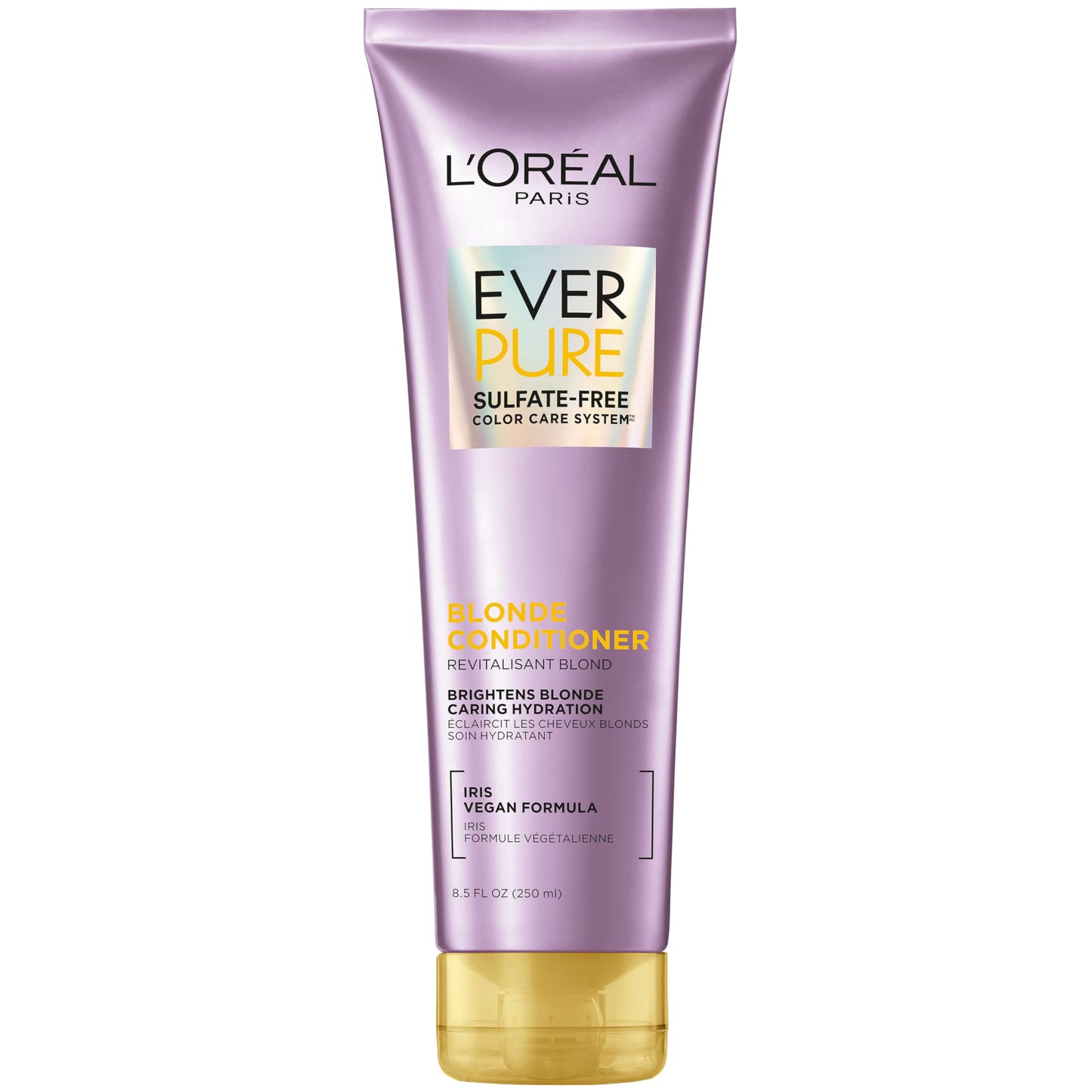 L'Oreal Paris Blonde Sulfate Free Conditioner for Color-Treated Hair, Neutralizes Brass + Balances, EverPure, 8.5 Fl Oz (Packaging May Vary)