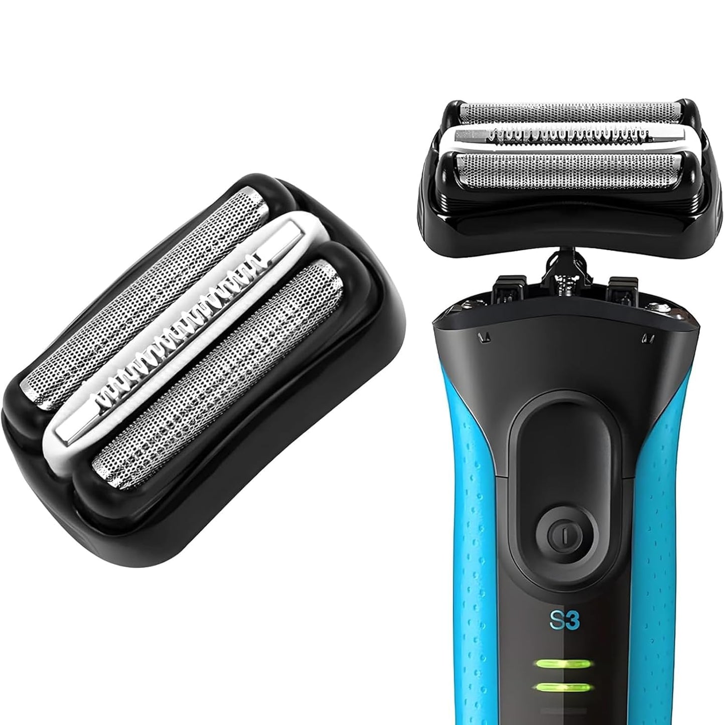 Braun Series 3 Replacement Shaver Head - Compatible Foil & Cutter Blades for S3 Models | 1 Pack