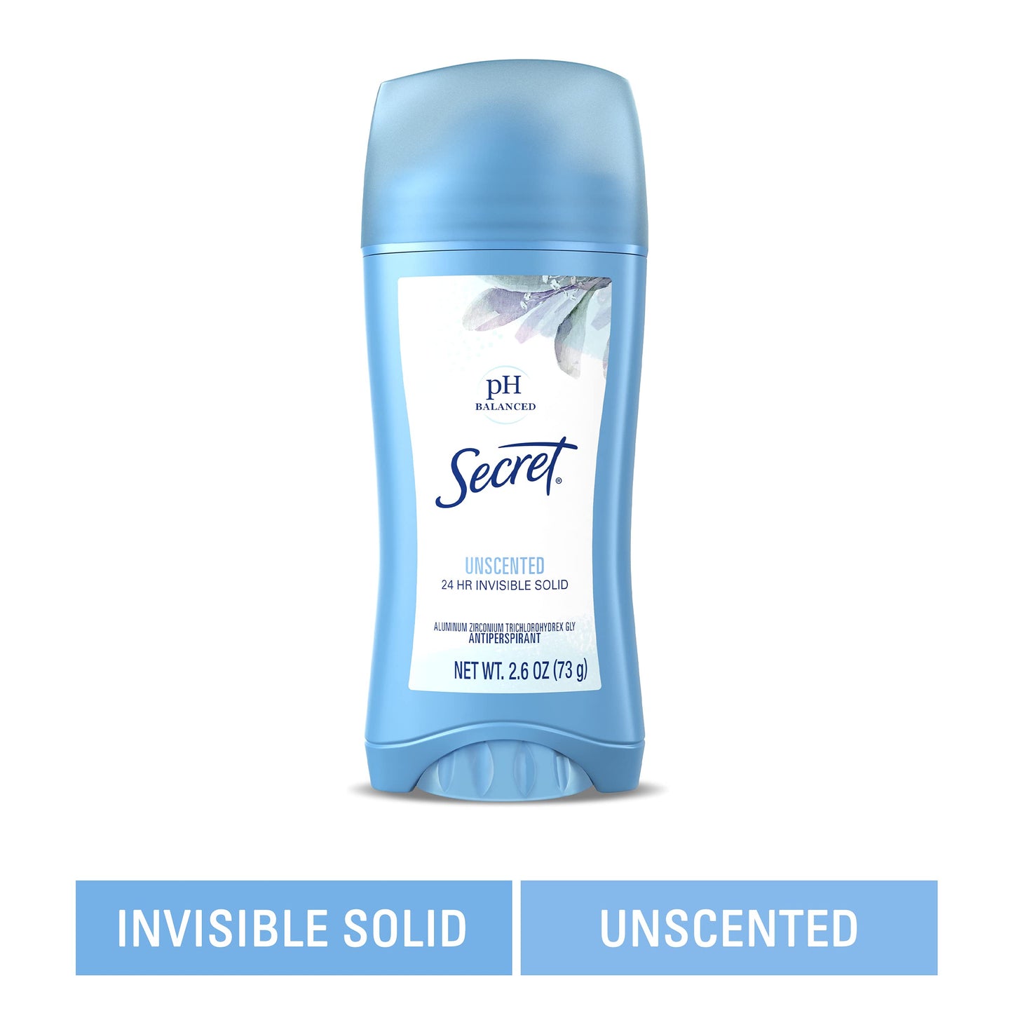 Secret Sld Inv Unscnted Size 2.6z Secret Unscented Invisible Solid Antiperspirant Deodorant,(pack of 3)