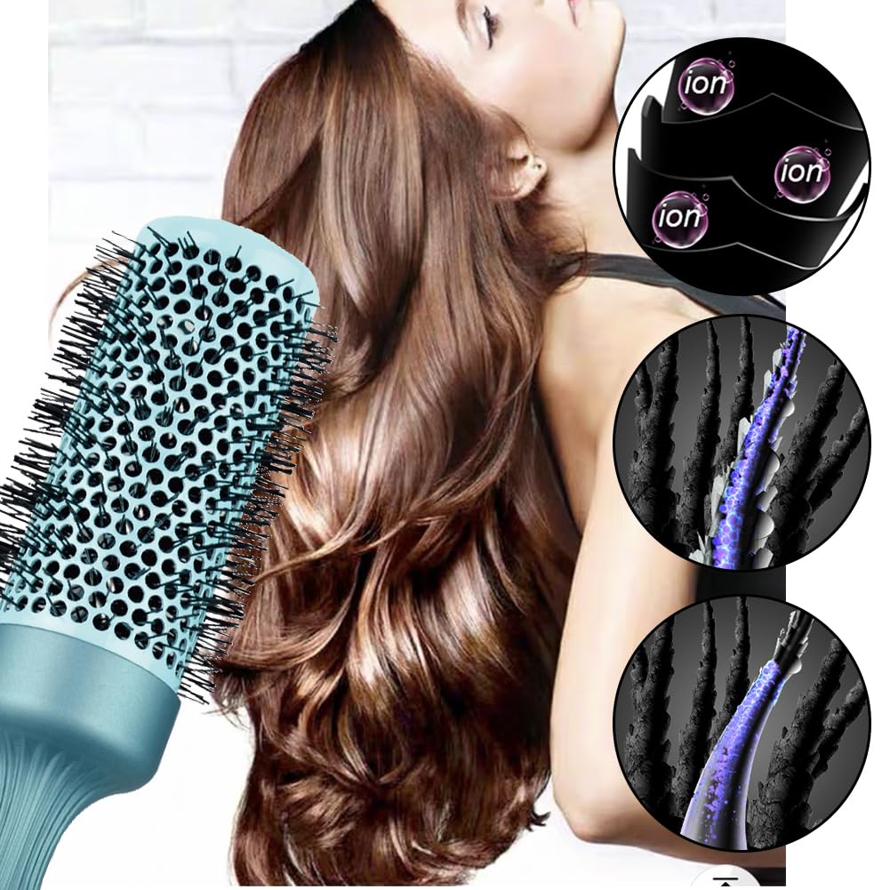 Round Thermal Barrel Brush Set - Professional Heat Styling & Curling Brushes | 5 Sizes for Shiny Hair