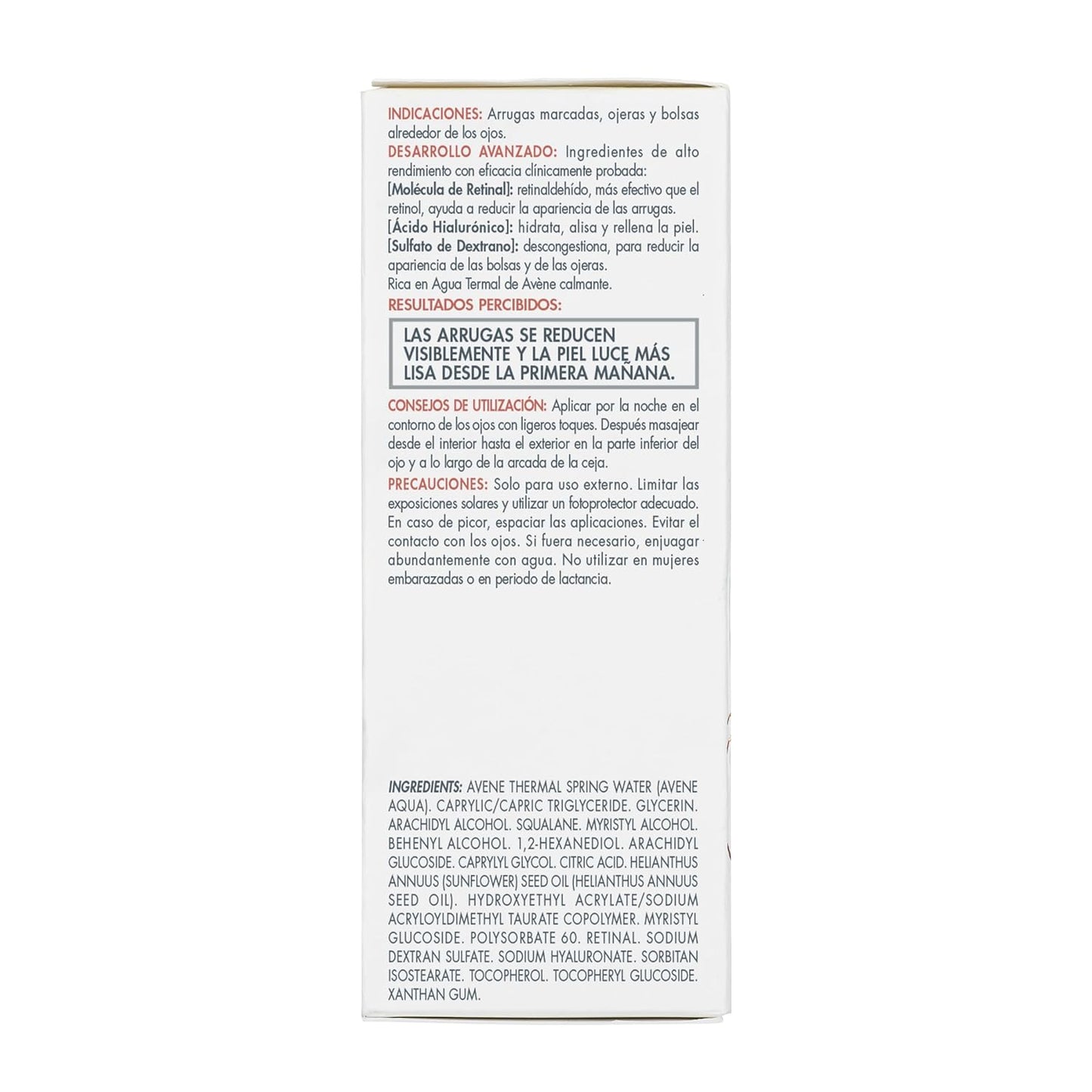 Avène Advanced 3-In-1 Eye Cream - Retinaldehyde & Hyaluronic Acid | Smooths Wrinkles, Reduces Puffiness & Dark Circles